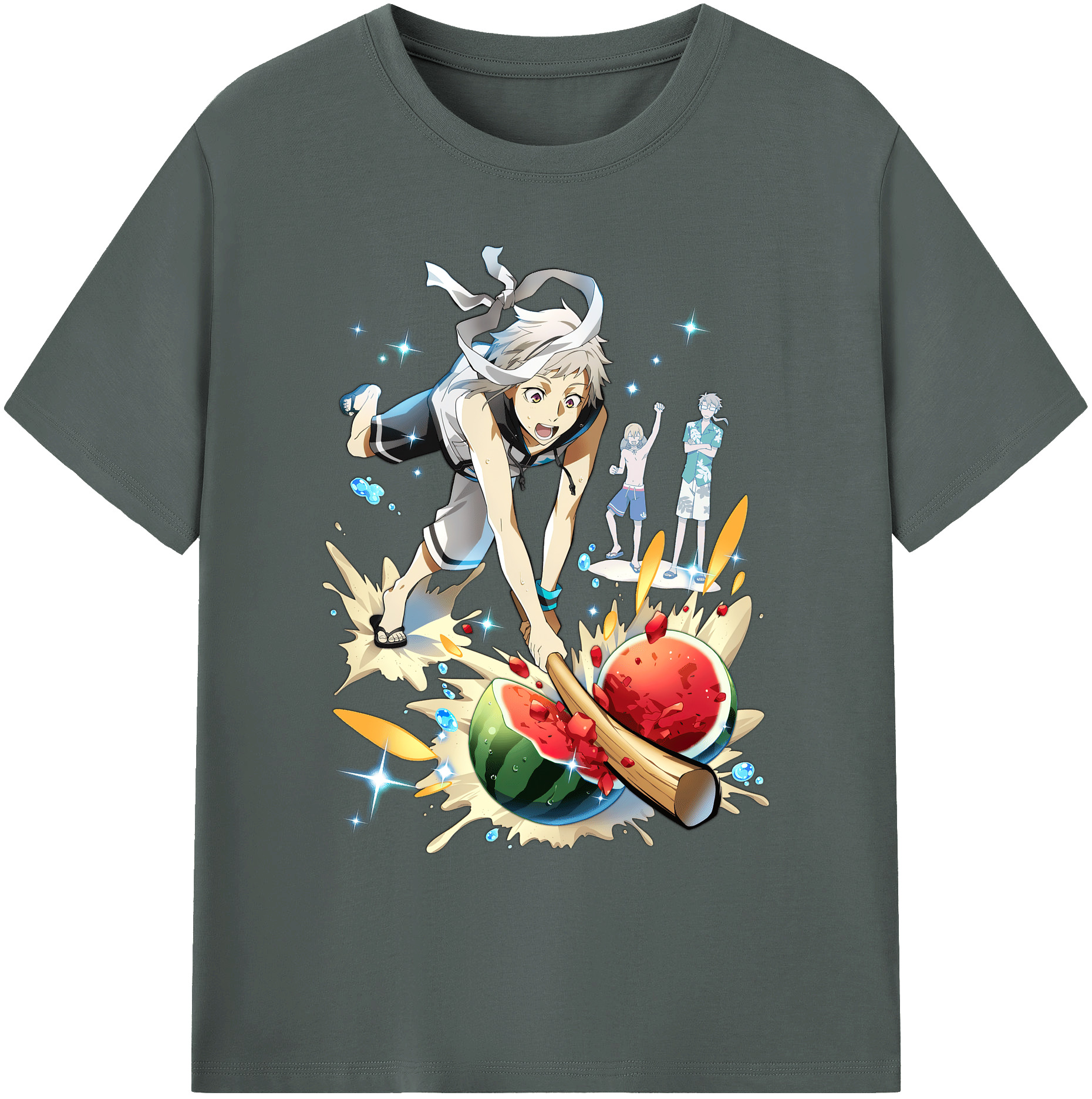 （画像用） 文豪ストレイドッグス Bungo Stray Dogs 綿100％ メンズ半袖Tシャツ｜肌触りやわらか＆通気性
